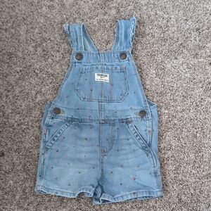 OshKosh B'gosh Light Blue Floral Overalls